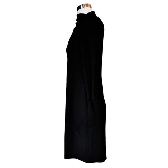 GIORGIO ARMANI Black Jersey Dress High Neck 3/4 Sleeves IT 44 Italy Medium 8 EUC